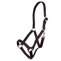 Nylon halster voor midden/grote maat shetlander rood,  blauw of zwart